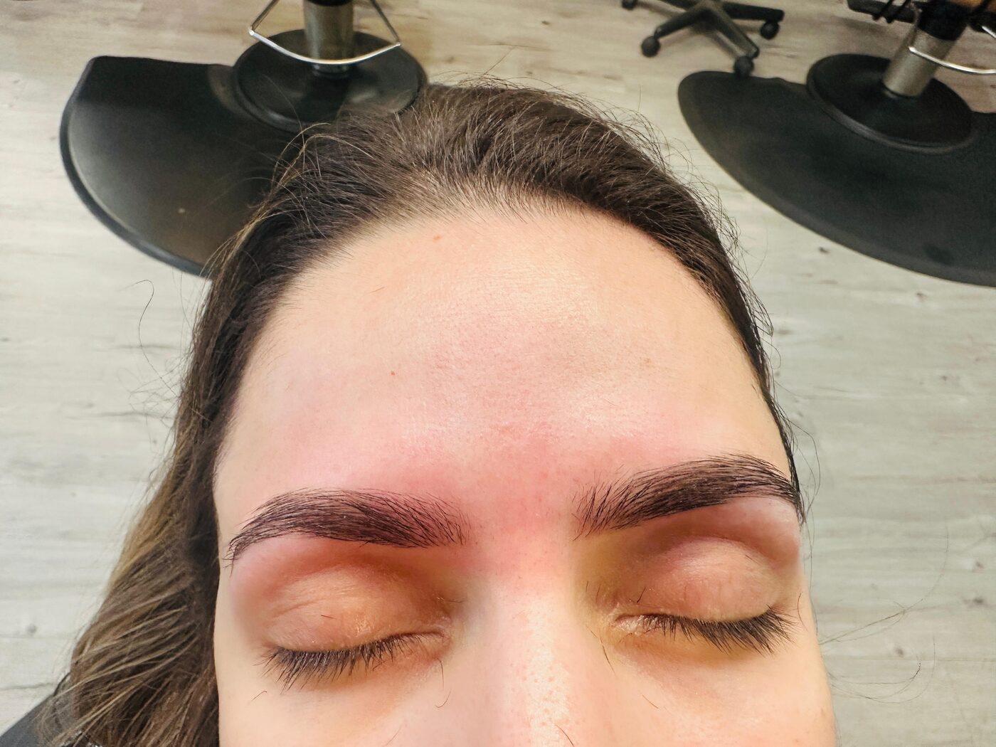 Eyebrow threading result